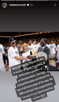 Steph Curry mourns the loss of Warriors legend Al Attles